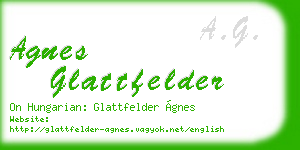 agnes glattfelder business card